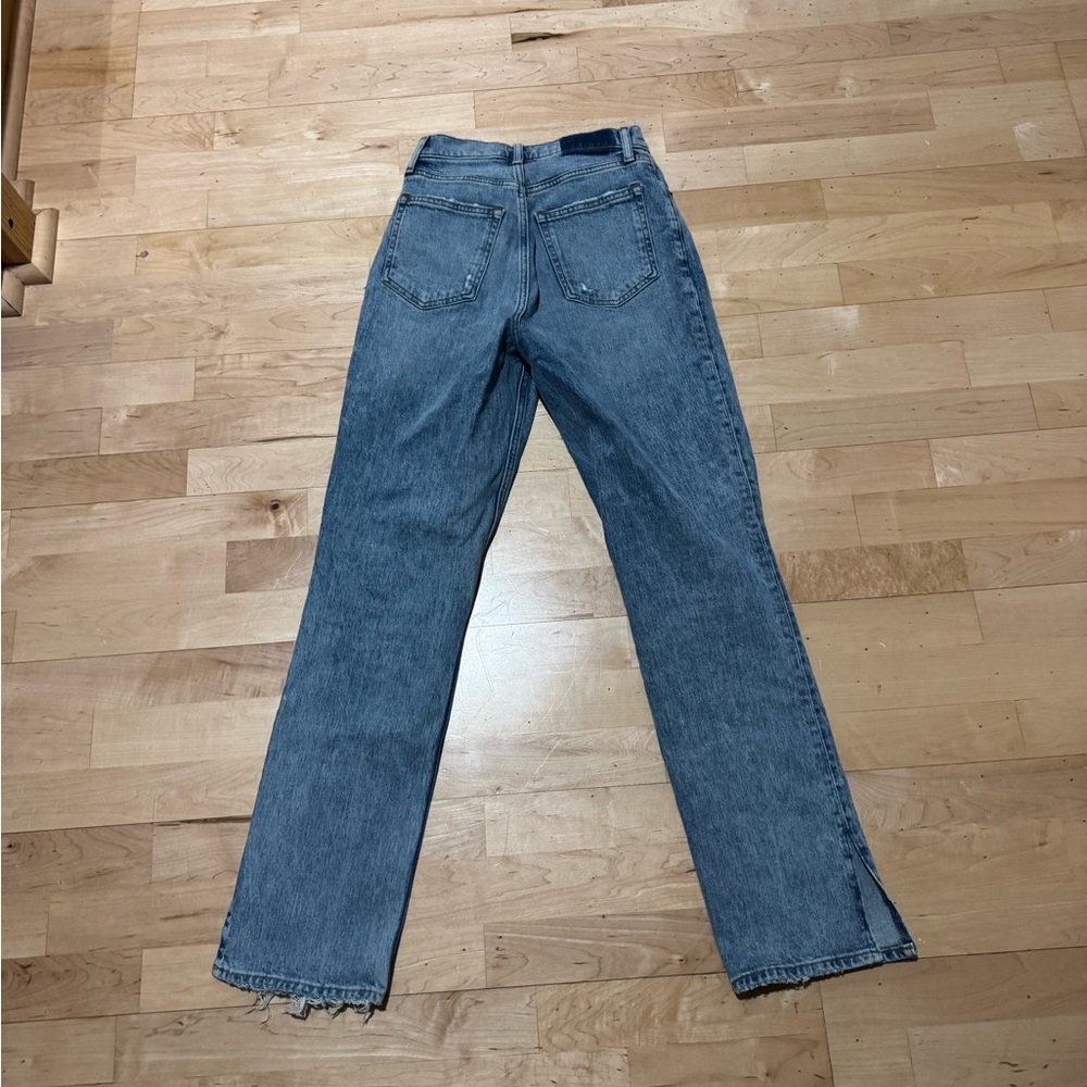 Abercrombie & Fitch Light Blue High-Rise Straight Jeans - Picture 9 of 11
